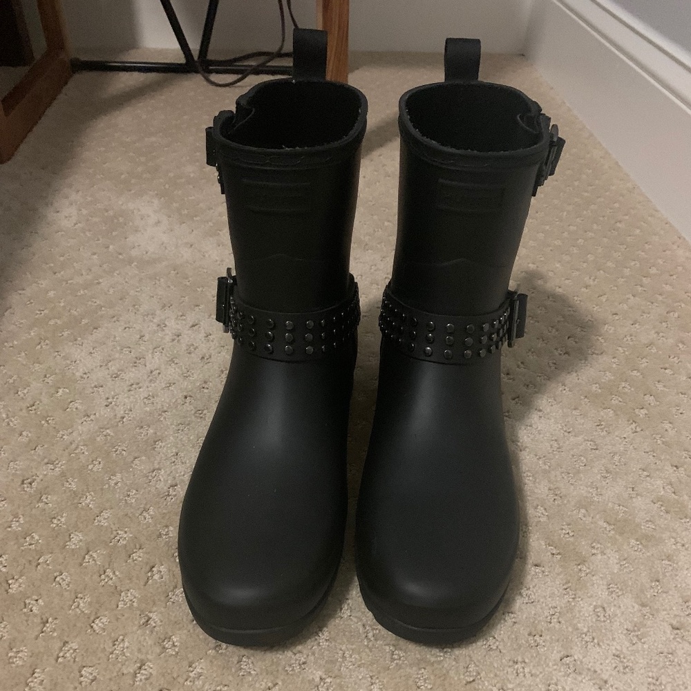 Womens Hunter rain boots with studs